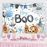 Hey Buh Geist Ballon Halloween Babydusche Hintergrund